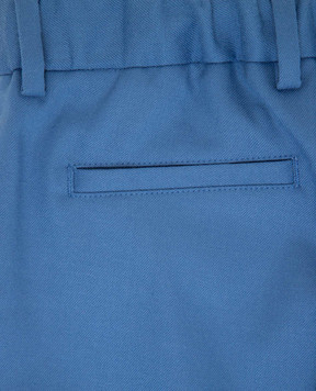 Loro Piana Детские синие брюки из шерсти F1FAI7306