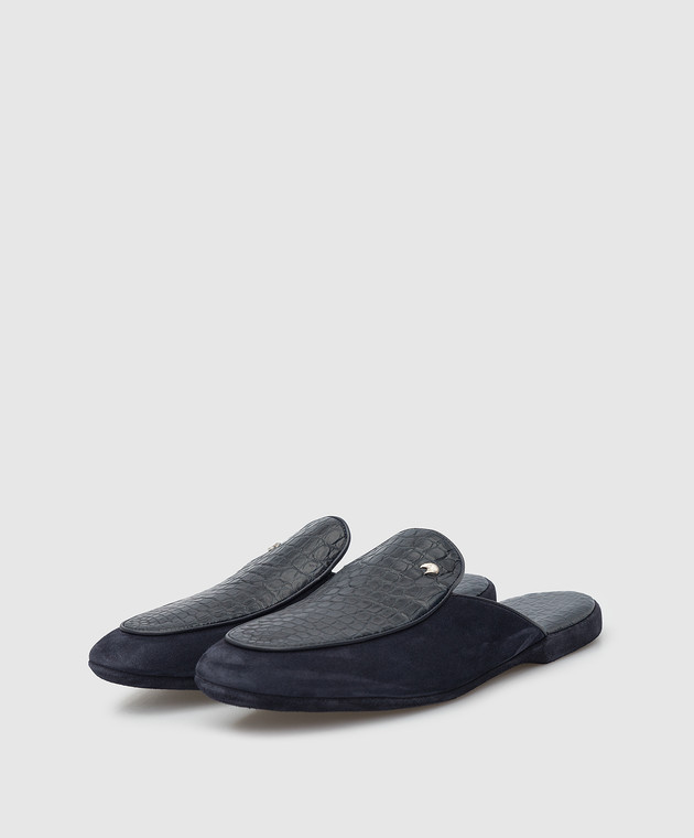 Stefano Ricci Emblem leather slippers UL01P740CSSD image 3