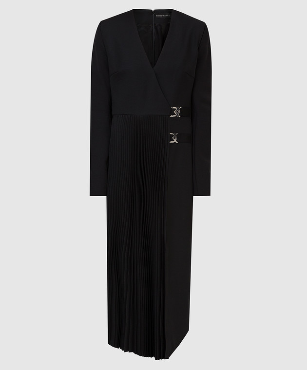 David Koma Черное платье из шерсти AW20DK61D