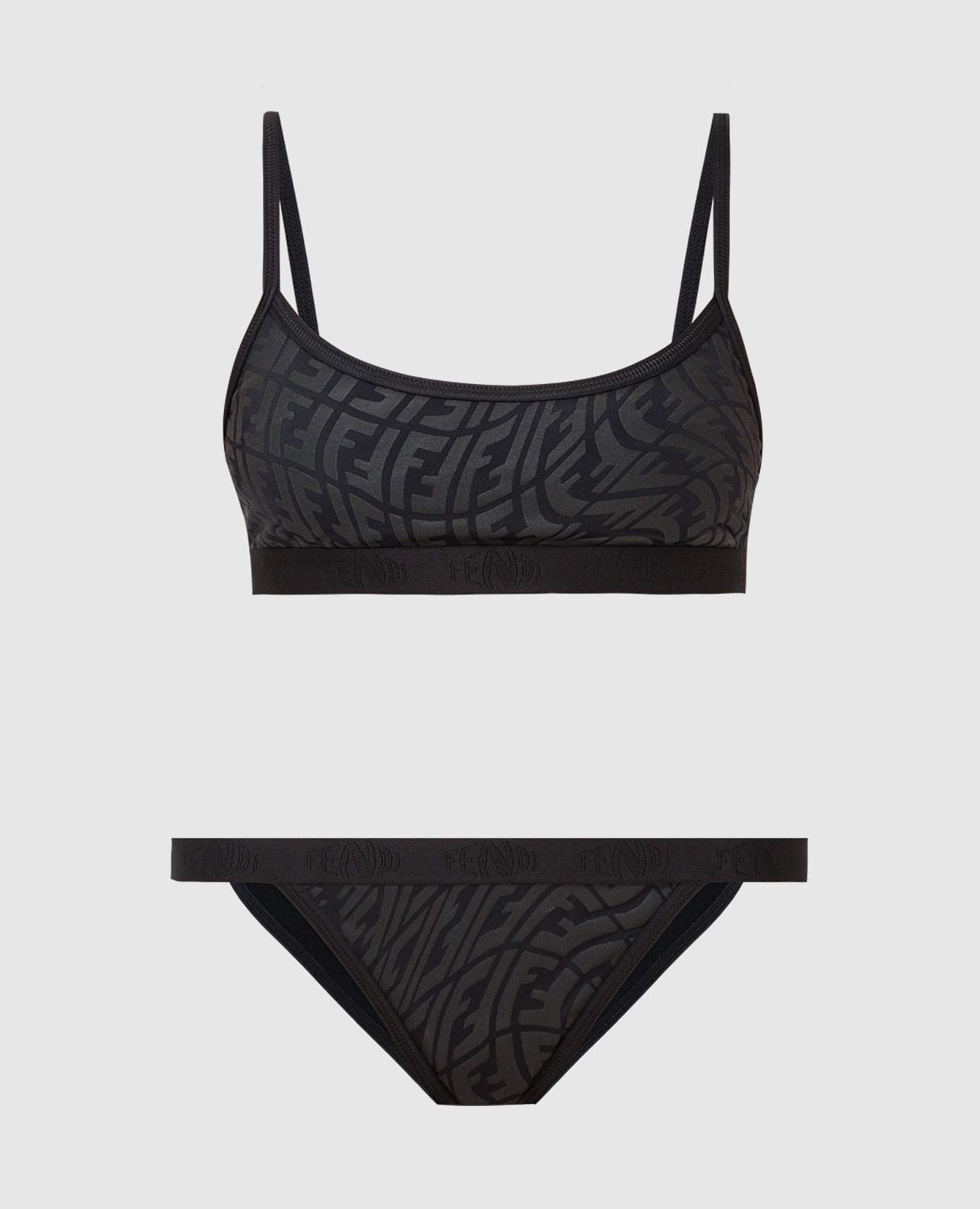 Fendi - Black FF Fish-Eye Embossed Swimsuit FXBH95AESZ - buy with  Luxembourg delivery at Symbol