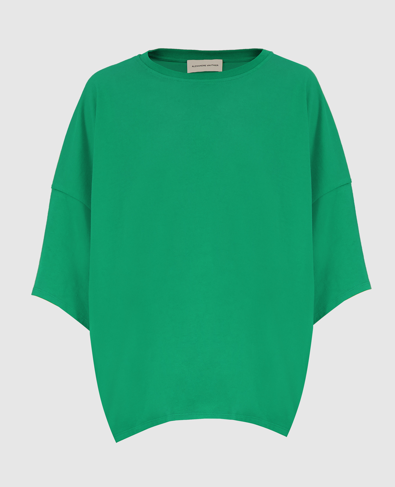 

Зеленая футболка oversize с кристаллами ALEXANDRE VAUTHIER, Зеленый, Футболки