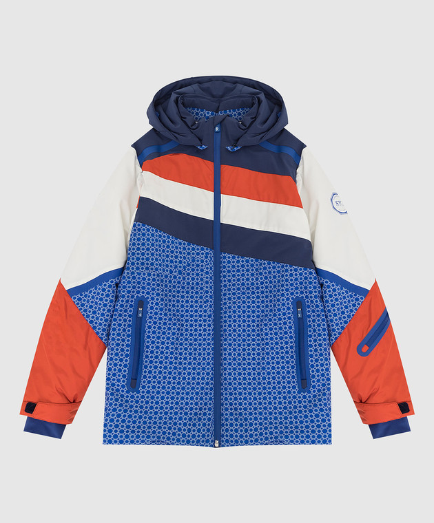 Stefano Ricci Детская горнолыжная куртка в узор с логотипом YAJ6S00010HN0001