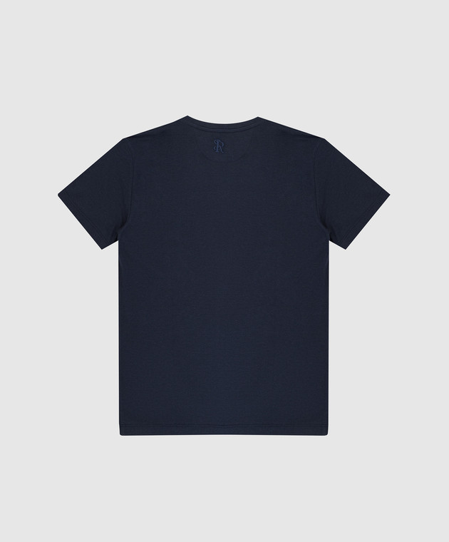 Stefano Ricci Детская темно-синяя футболка с эмблемой YNH9200520803 изображение 2