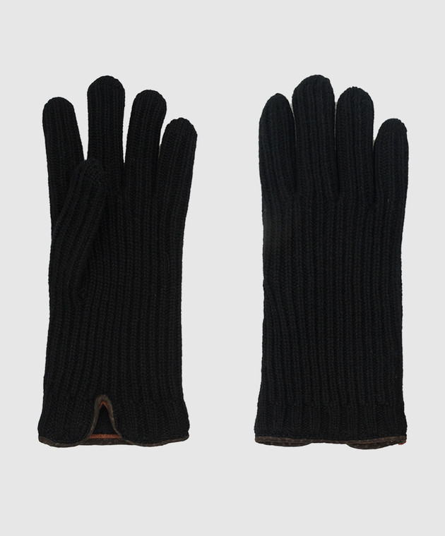 Loro Piana Черные перчатки из кашемира FAI4645