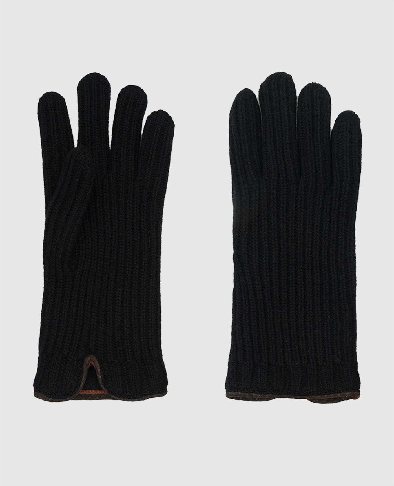 Чорні рукавички з кашеміру
