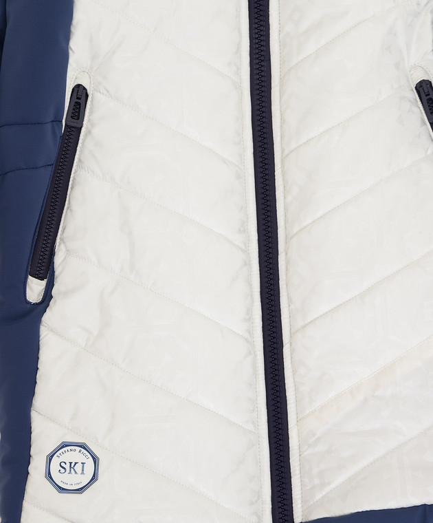 Stefano Ricci Детская горнолыжная куртка в узор с контрастными вставками YAJ6S40060HN0020 изображение 3