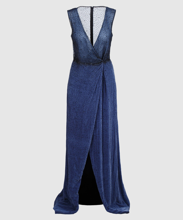 Dennis Basso blue dress 13508