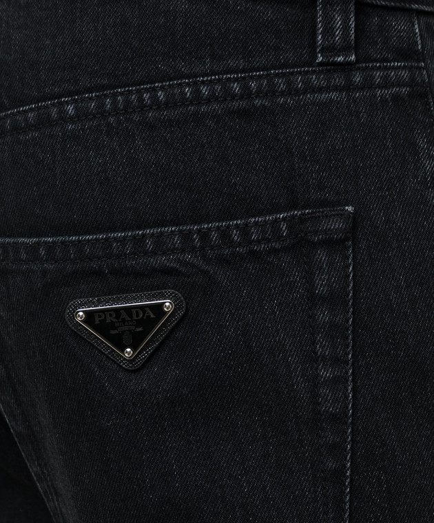 Prada Чорні джинси з логотипом GEP3031T7J зображення 5