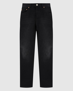 Vetements Черные джинсы с эффектом потертости WE52PA250B