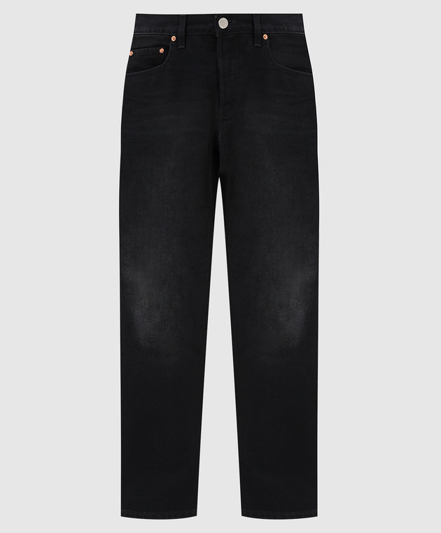 Vetements Чорні джинси з ефектом потертості WE52PA250B