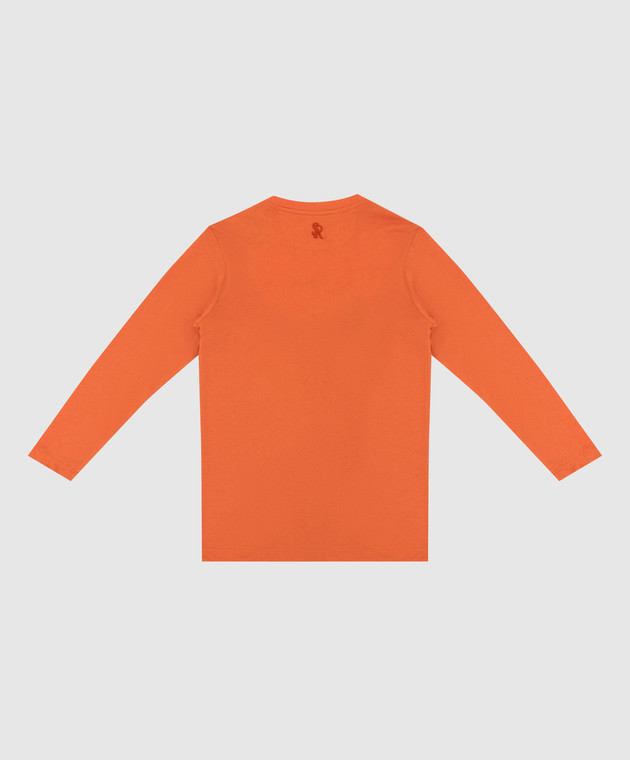 Stefano Ricci Детский оранжевый лонгслив с аппликацией YNH7400150803 изображение 2