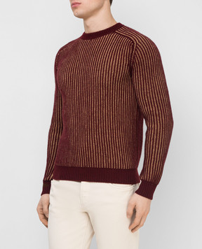 Loro Piana Бордовый свитер из кашемира FAL4481