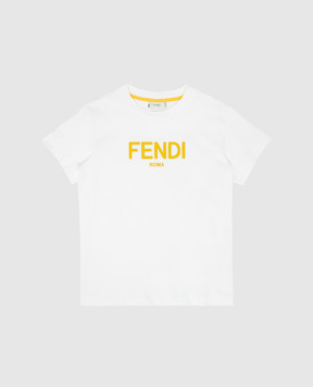 Fendi Дитяча біла футболка JUI026AEXL37