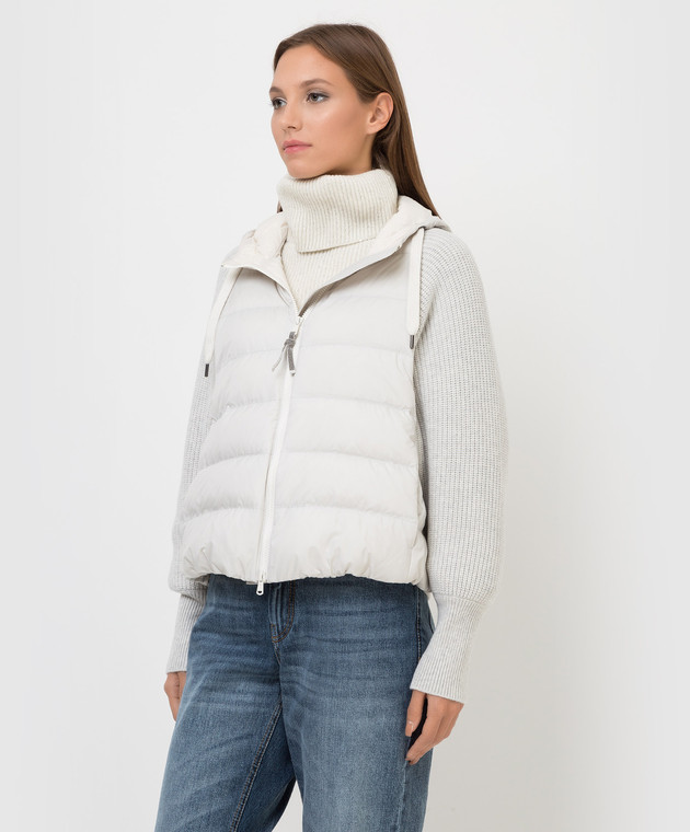 Brunello Cucinelli Светло-бежевая пуховая куртка MH5042699 изображение 3