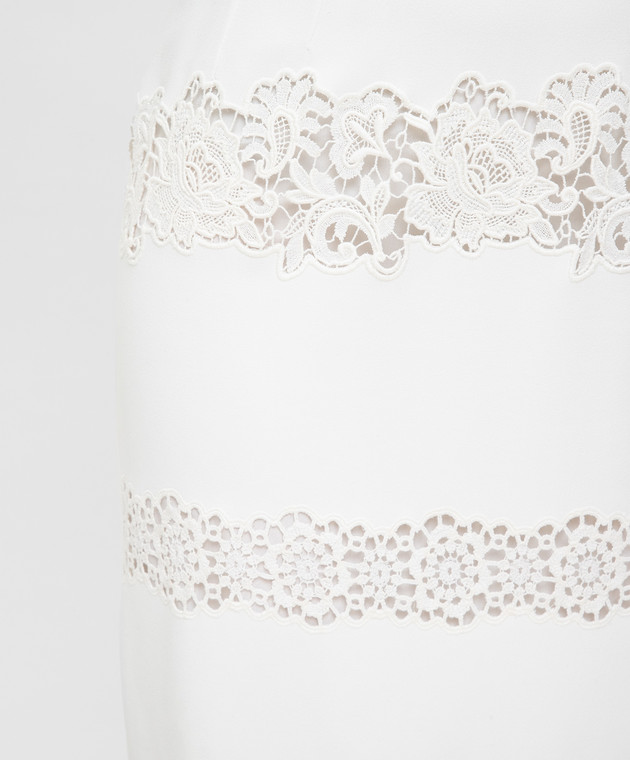 Dolce&Gabbana Біла спідниця з мереживом F4BHVZFGMFB зображення 5