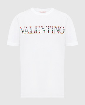 Valentino Футболка с логотипом и пайетками XB3MG16X73M