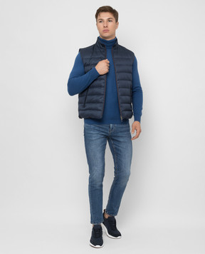 Loro Piana Синий гольф из кашемира FAF9161