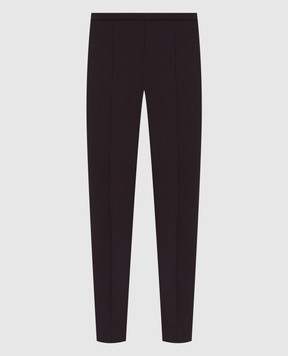 The Row Темно-коричневые брюки Sovino из шерсти 5922W2119