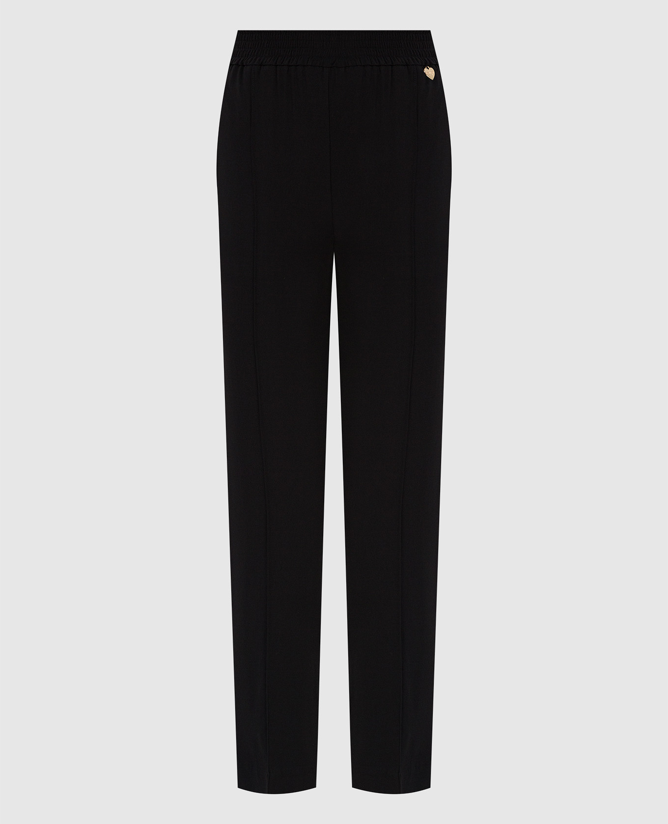 Черные укороченные брюки с разрезами