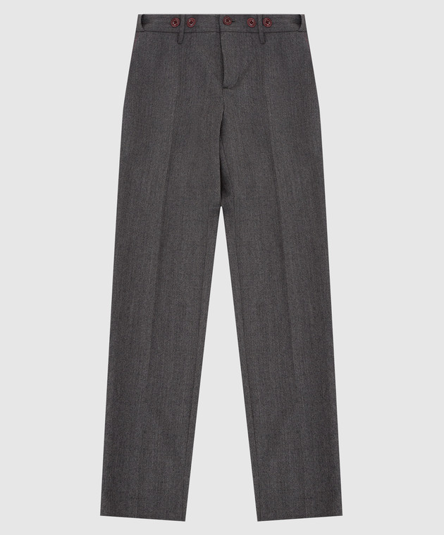 Stefano Ricci Children's gray wool trousers Y1T90AJEN0W0018C