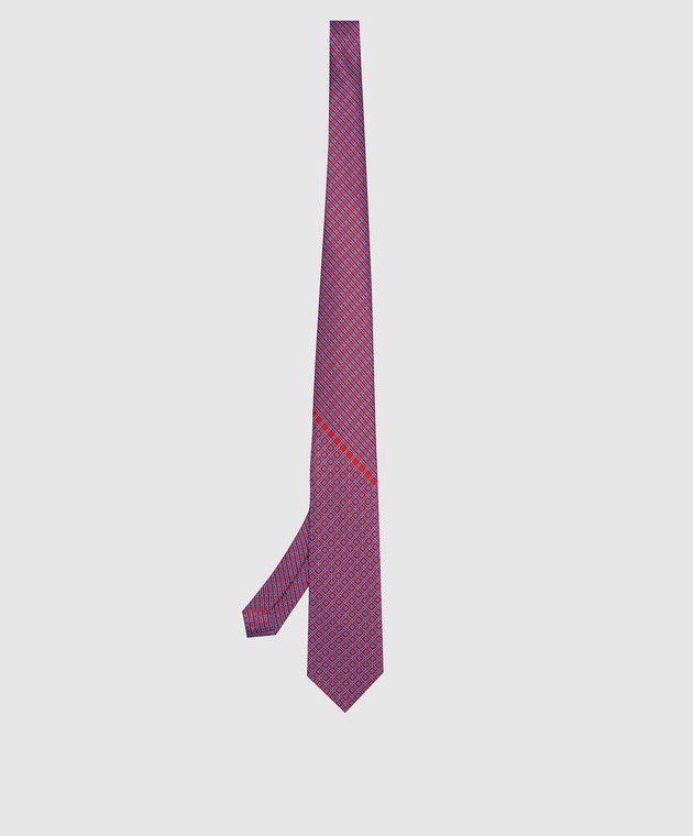 Stefano Ricci Червоний шовковий галстук в візерунок патерн CXDD41071 зображення 3