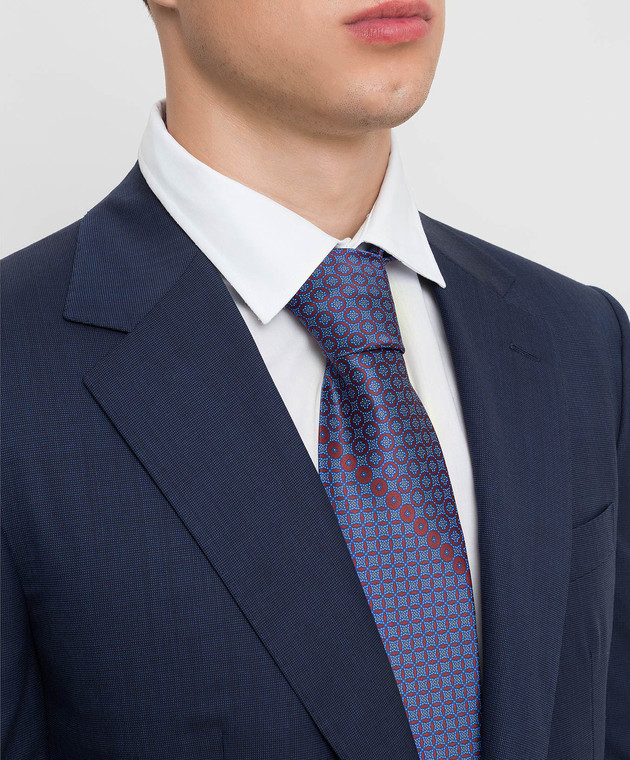 Stefano Ricci Синій краватку в візерунок патерн CXDD41070 зображення 2