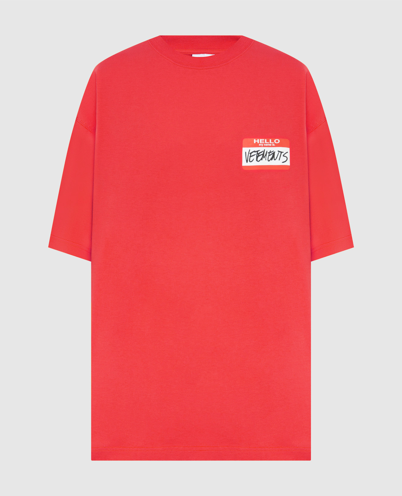 

Красная футболка с принтом My Name Is Vetements, Красный, Футболки