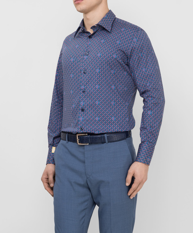 Billionaire Синяя рубашка MRP0776 изображение 3