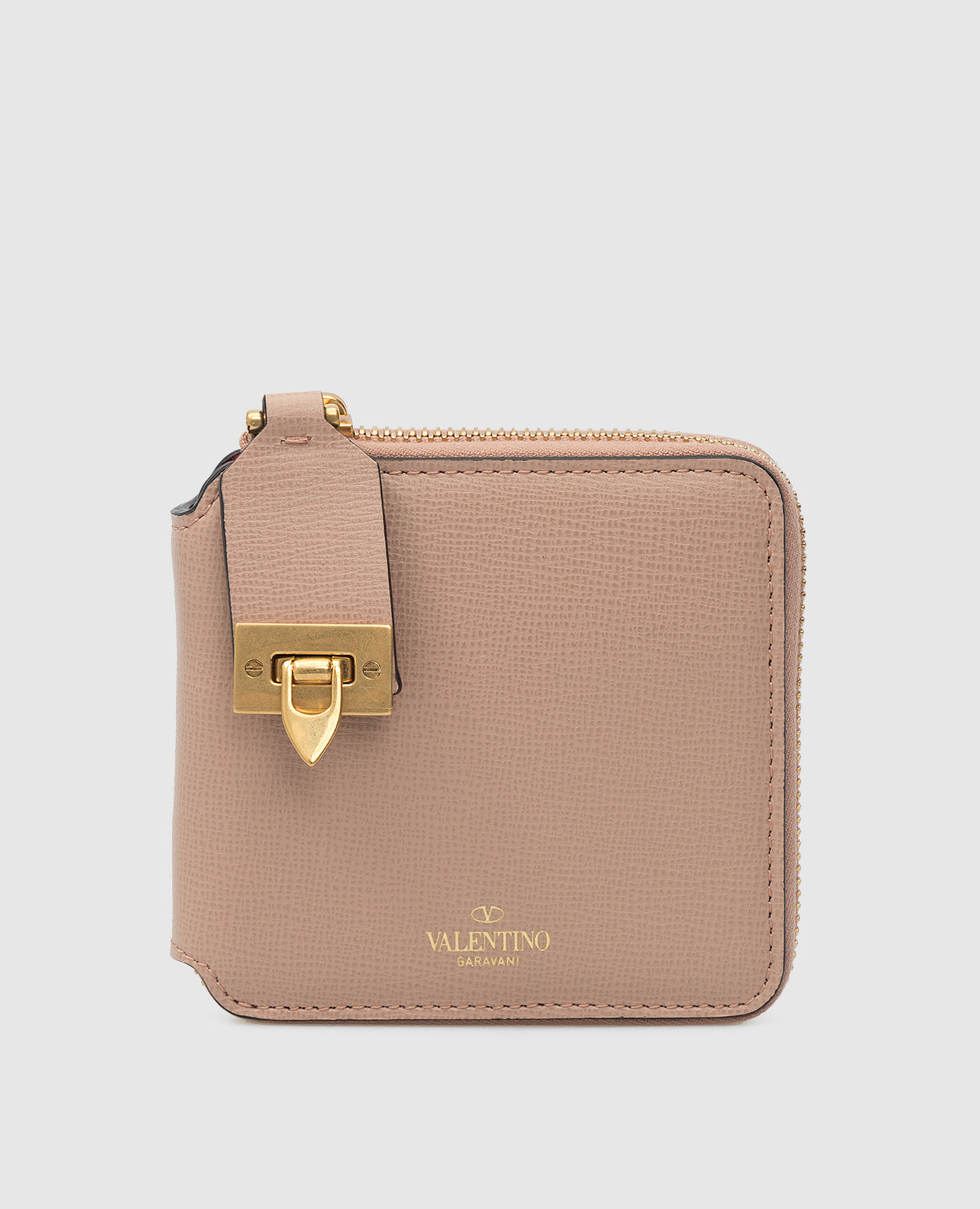 

Бежевый кожаный кошелек Rockstud, Кошельки
