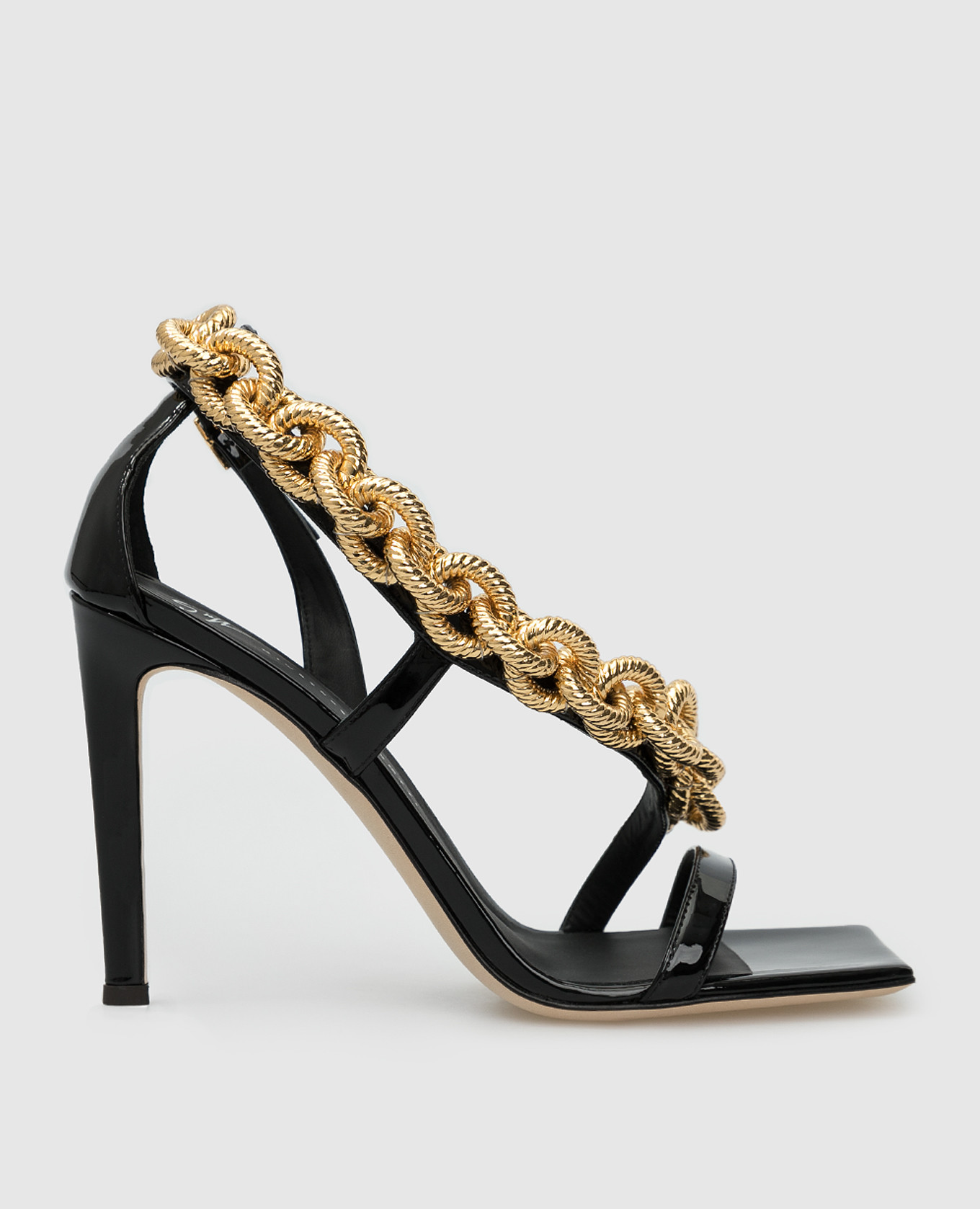 

Черные кожаные босоножки "Agata" Giuseppe Zanotti, Черный, Босоножки