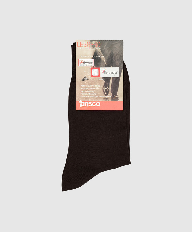 RiminiVeste Темно-коричневі шкарпетки LEGGERO