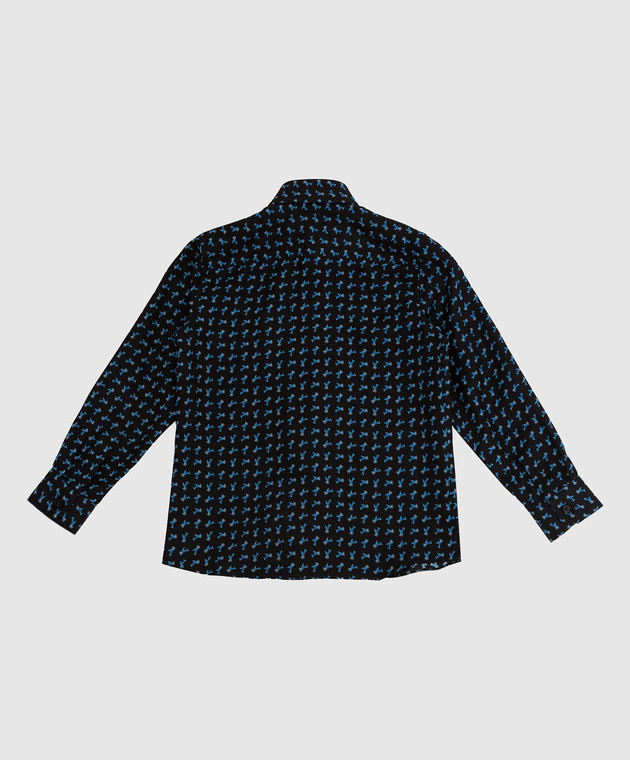 Stefano Ricci Дитяча шовкова сорочка в візерунок YC003203NG500 зображення 2