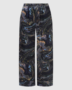 Fendi Шелковые брюки в принт FR6275AJ09