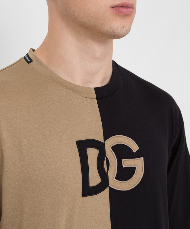 Dolce&Gabbana Футболка з емблемою логотипу G8ND7ZFU7EQ зображення 5