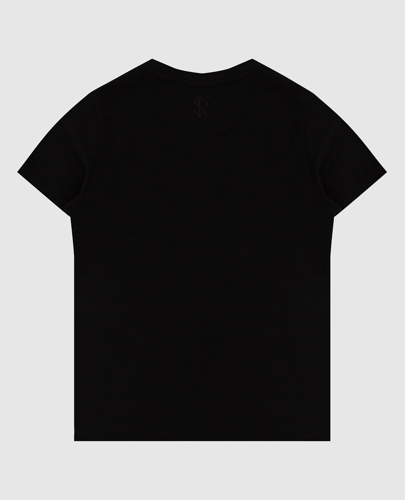 Stefano Ricci Детская черная футболка с вышивкой YNH8400160803 изображение 2