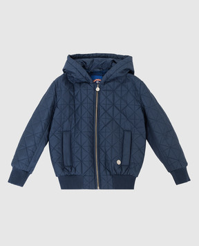 Stefano Ricci Детская темно-синяя шелковая куртка YAJ740011012059R