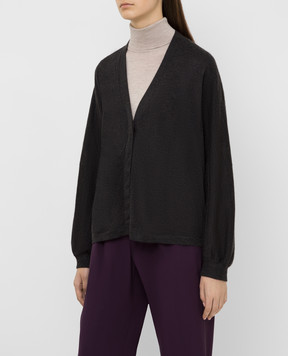 Brunello Cucinelli Сірий кардиган з кашеміру і шовку M13825306
