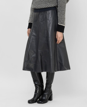 Jil Sander Шкіряна спідниця міді JSPT653570WTL01019