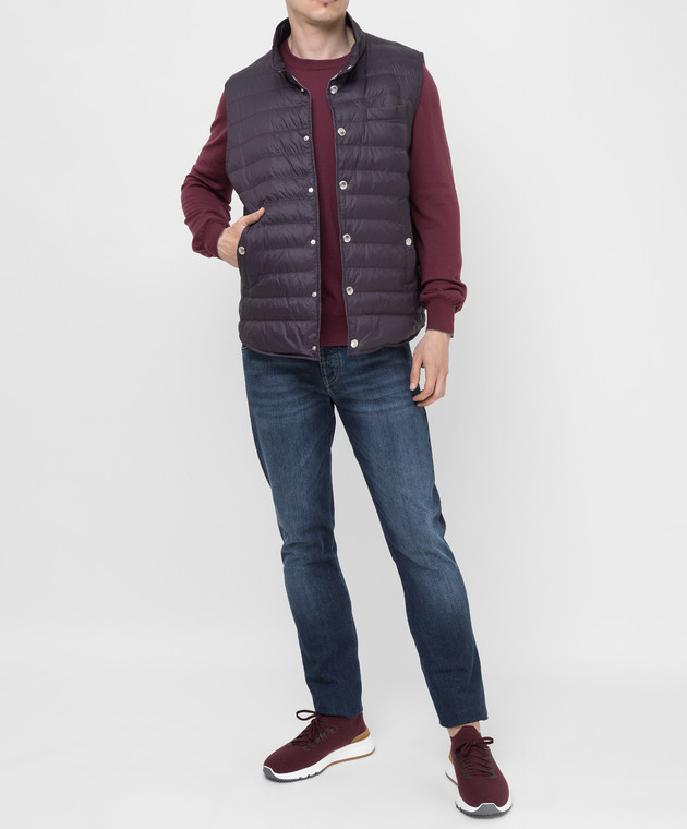 Brunello Cucinelli Фиолетовый пуховый жилет MR4051711 изображение 2