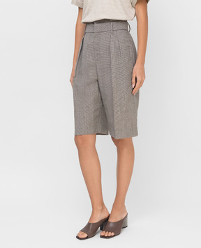 Brunello Cucinelli Бермуды из шерсти и льна MH513P7593