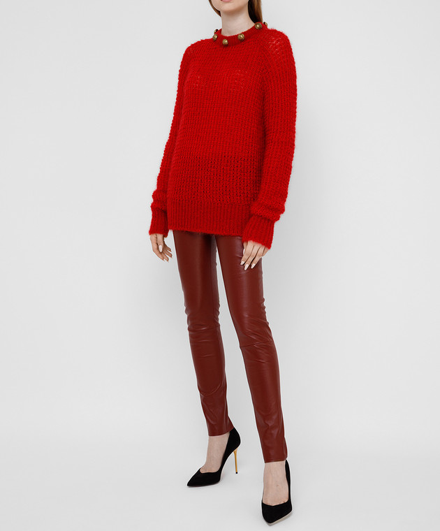 Balmain Красный свитер UF13236K111 изображение 2