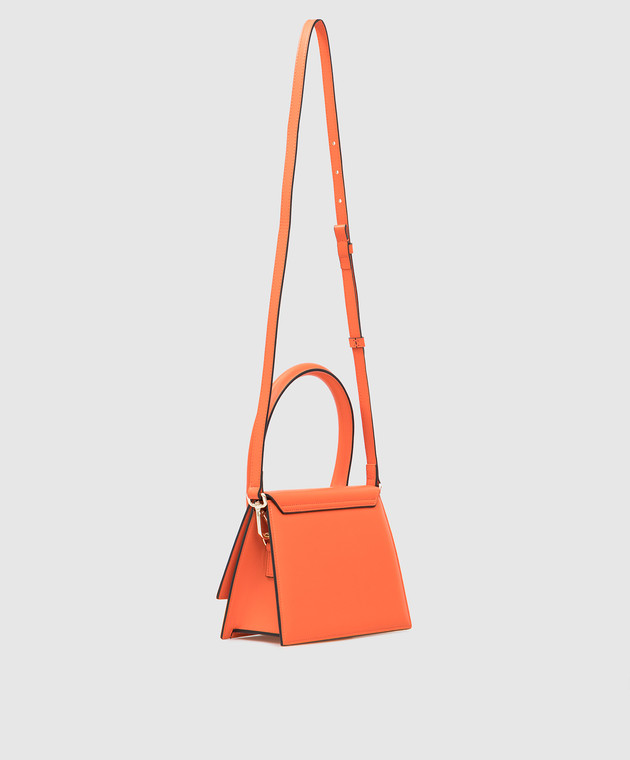 Babe Pay Pls Оранжевая кожаная сумка-кроссбоди MINIBAGMEDIA изображение 3