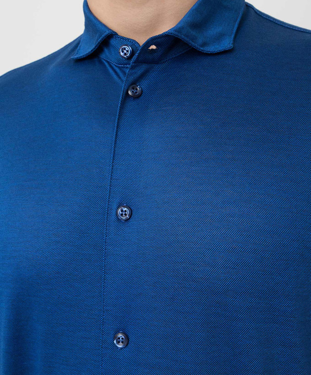 D'Uomo Milano Синяя рубашка 9795CL изображение 5