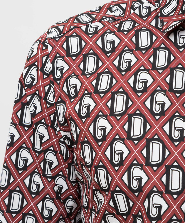 Dolce&Gabbana Бордовая рубашка G5EJ1THS5FU изображение 5