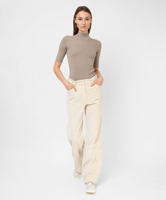 ANNECLAIRE Beige wool and silk jumper A8027076 image 2