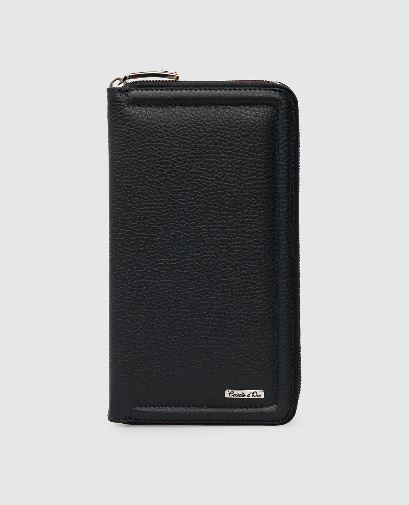 

Темно-синий кожаный кошелек ручной работы Castello d'Oro, Черный, Кошельки