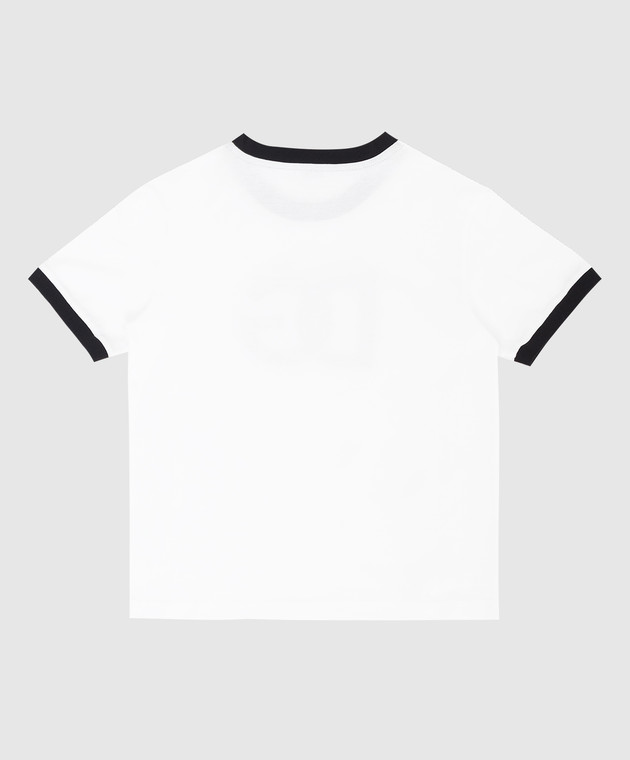 Dolce&Gabbana Дитяча футболка з емблемою DG та кристалами L5JTIGG7B5H812 зображення 2