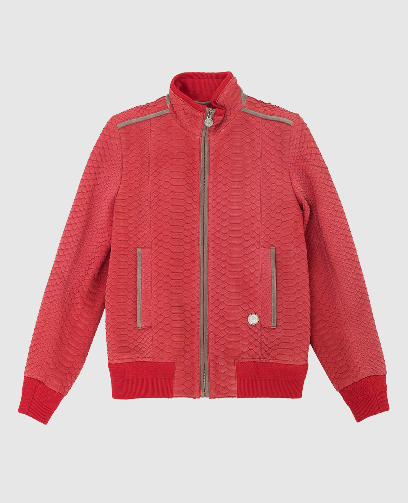 Children's red python skin jacket