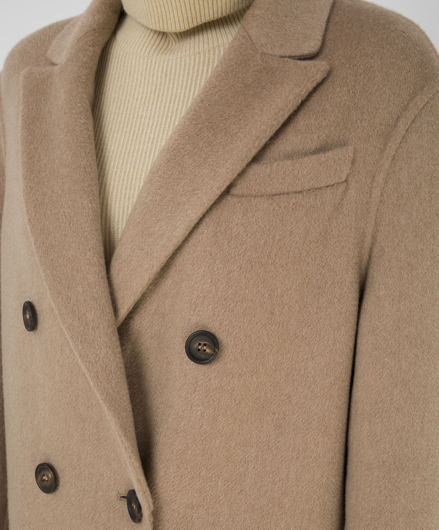 Brunello Cucinelli Бежевое пальто из кашемира MD5039730 изображение 5