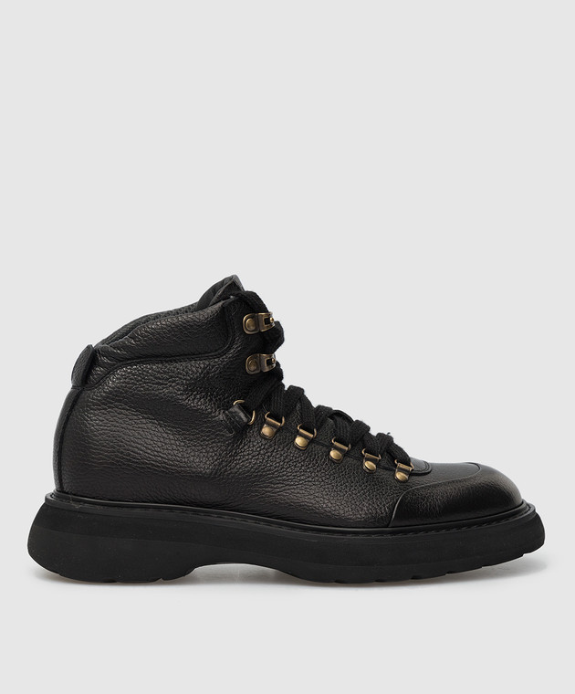 Doucal's Черные кожаные ботинки DD8510STOCUV019